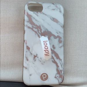 iPhone 7 Loopy rose gold metallic marble case